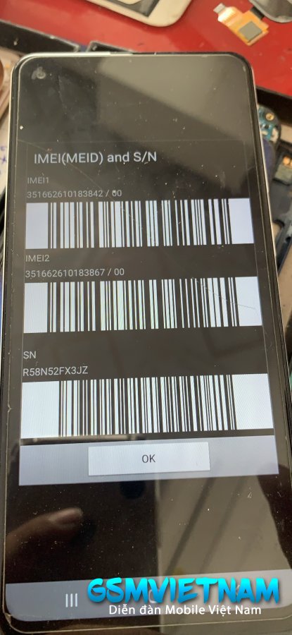 Sửa Samsung A21S mất sóng do mất imei